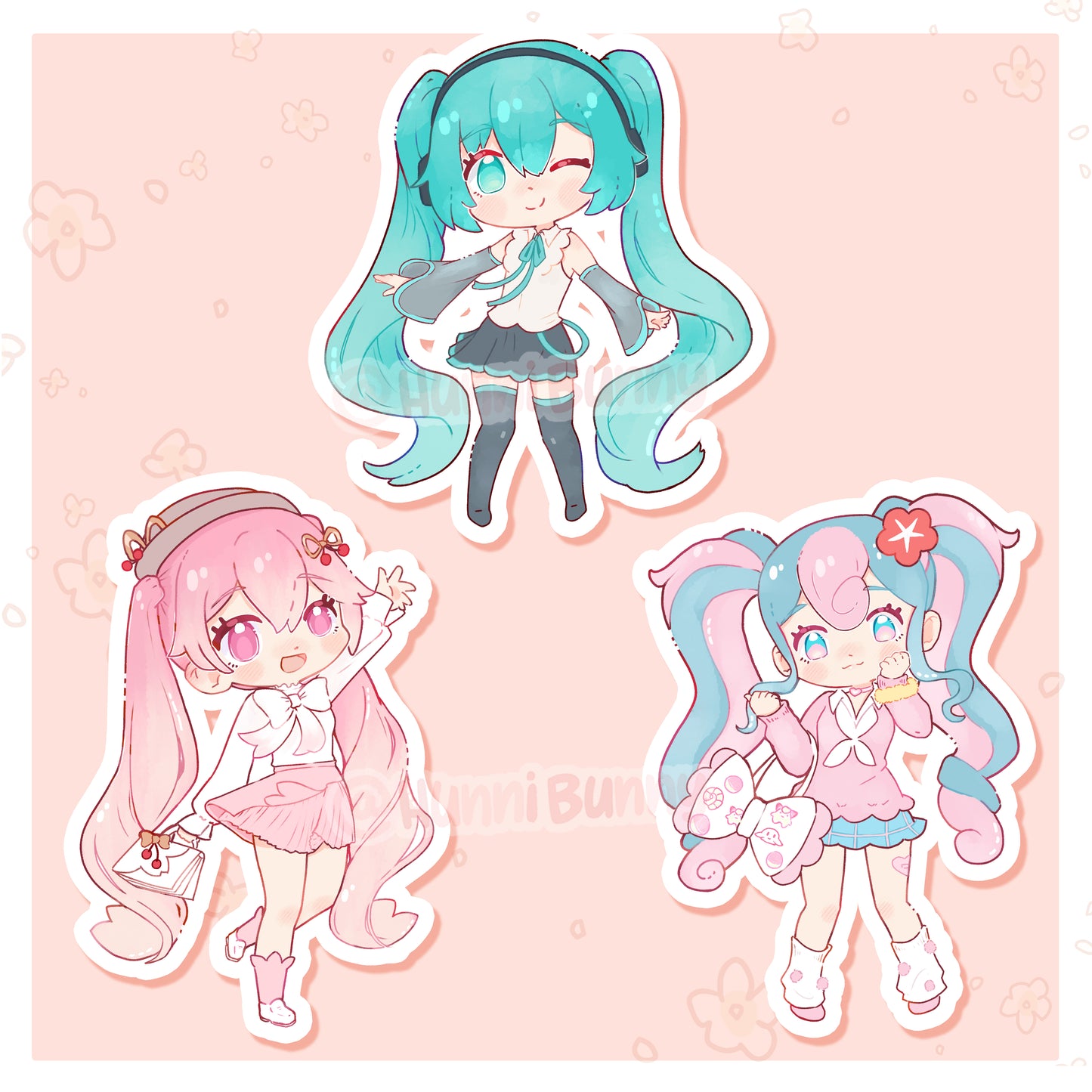 Vocaloid ~ Miku set 2 Stickers