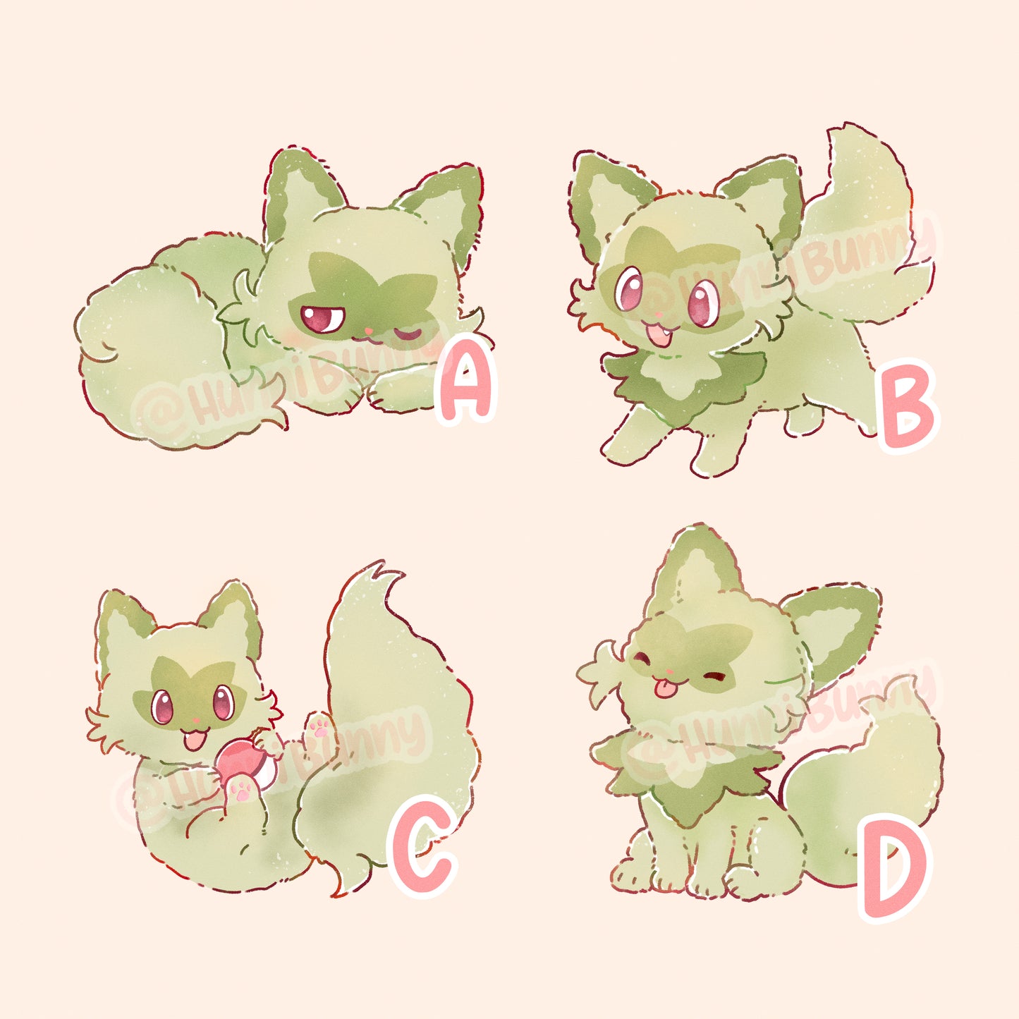 Pokemon ~ Sprigatito stickers