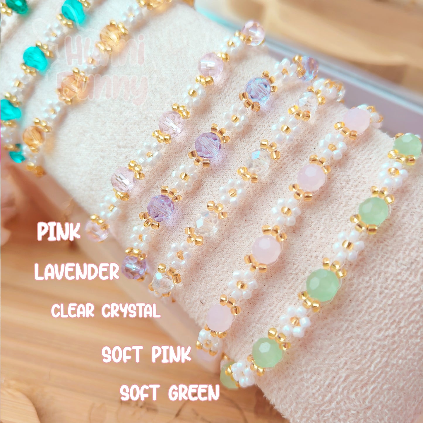 Gemstone daisy bracelets