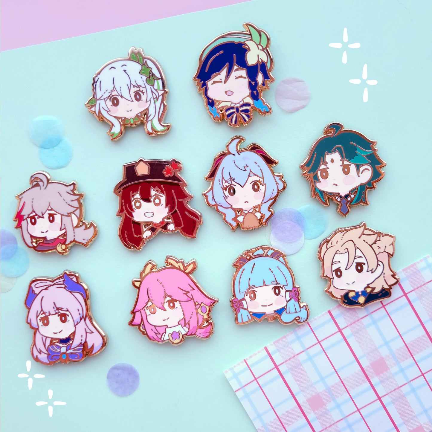 *Sale* Genshin impact chibi pins