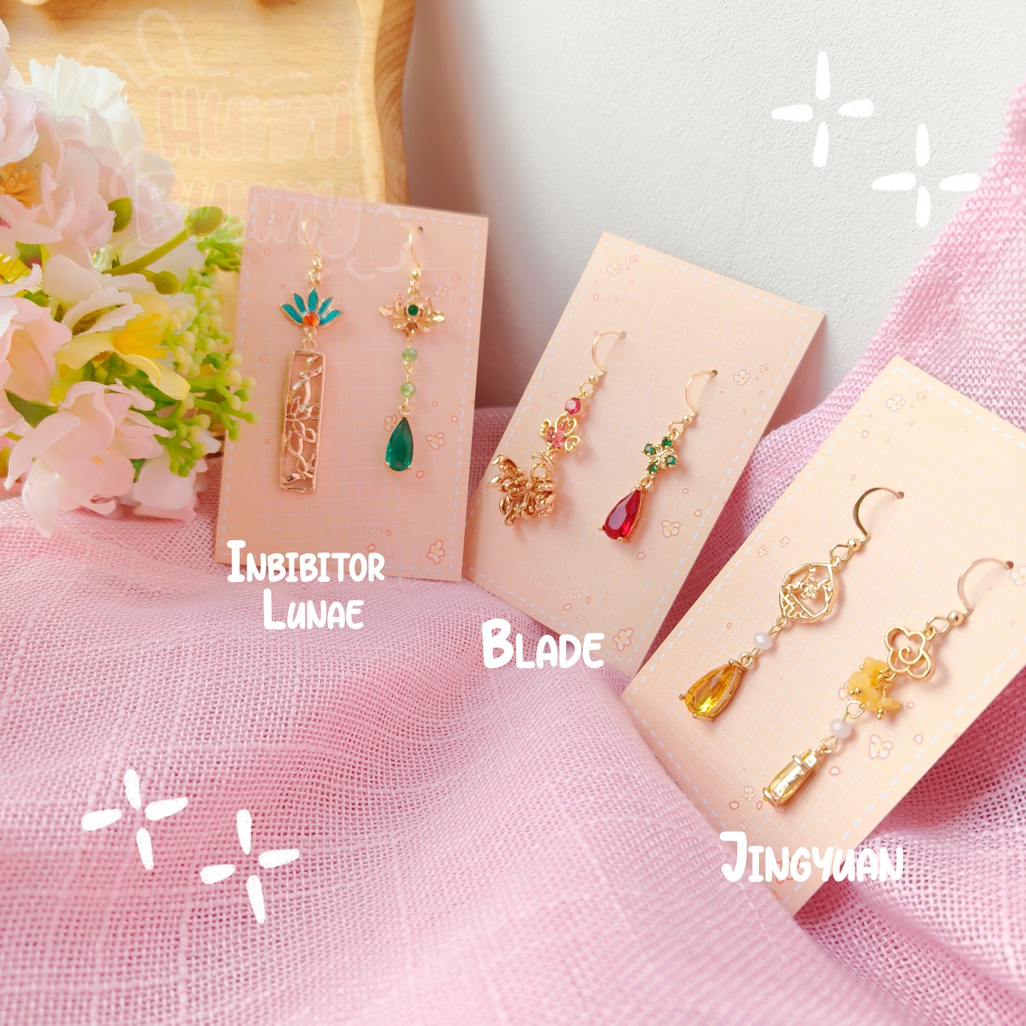 PREORDER ~ HSR ~ Blade, jingyuan, Inbiitor Lunae Inspired earrings