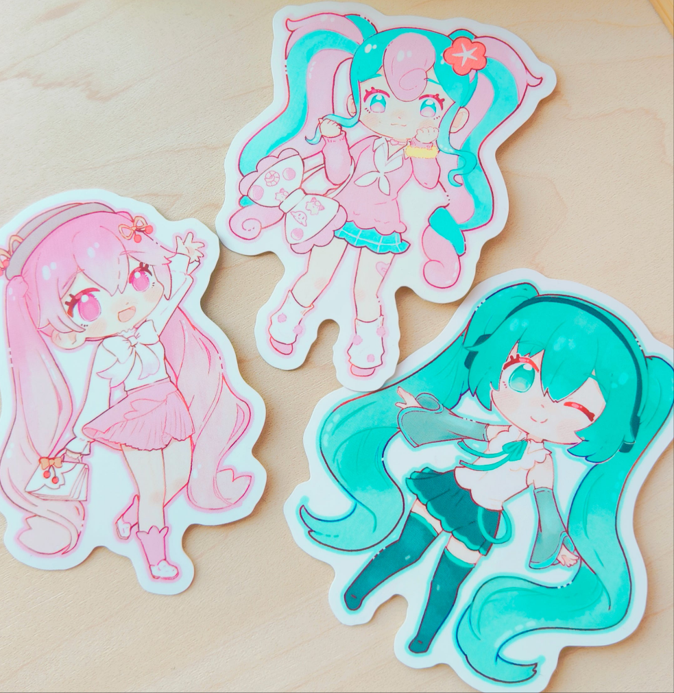 Vocaloid ~ Miku set 2 Stickers