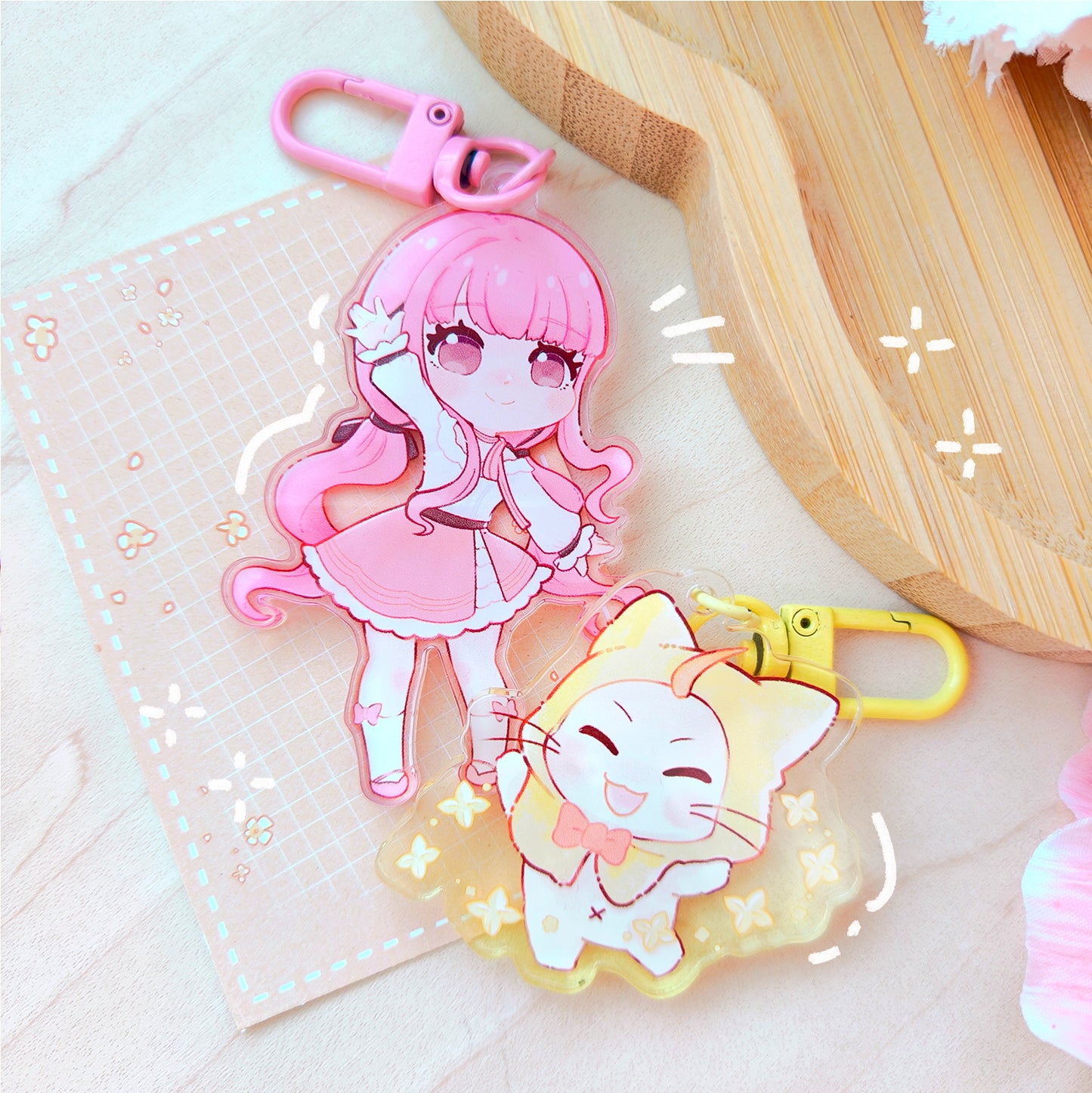 Infinity nikki ~ Nikki and Momo Acrylic charms