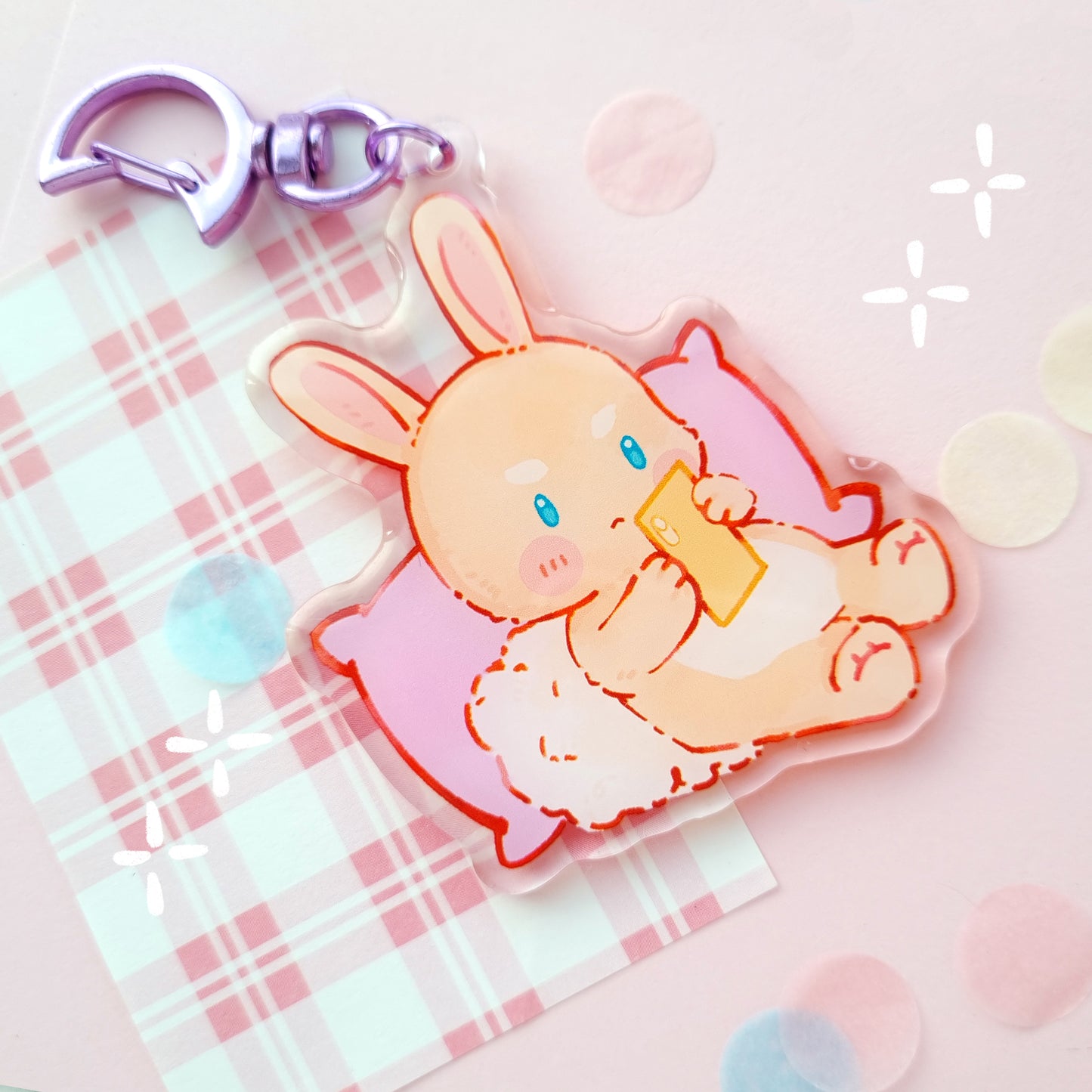 social media scrollin' bun Charm