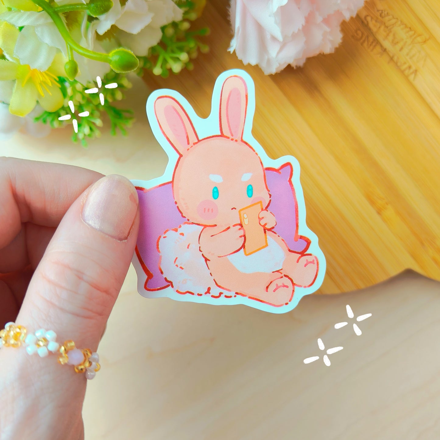 Qiqi the bun ~ Social media scrollin' sticker