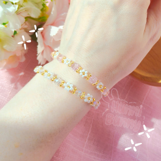 Gemstone daisy bracelets