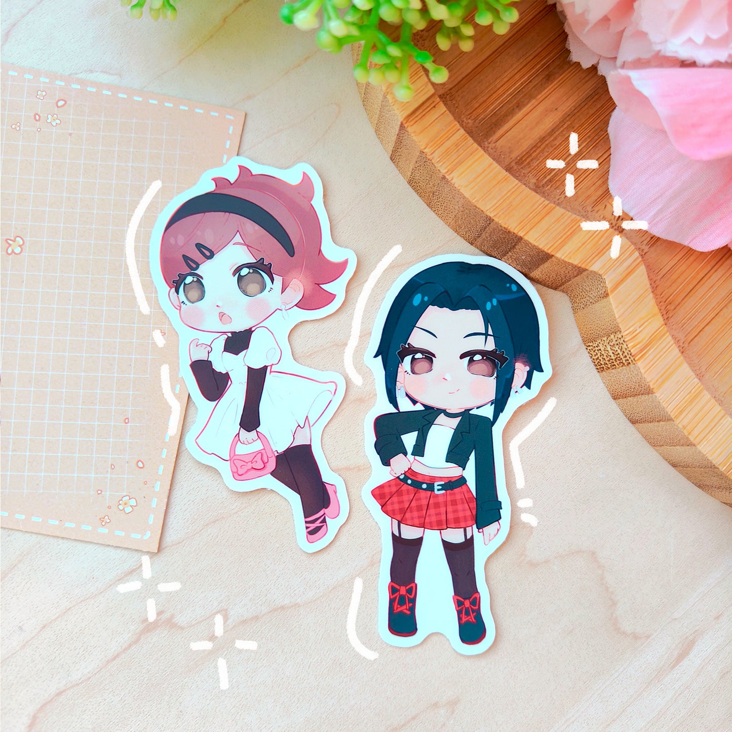 Nana! ~ osaki + Hachi matching chibi stickers