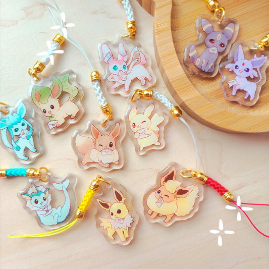 Pokemon - Eeveelutions + chu mini charms