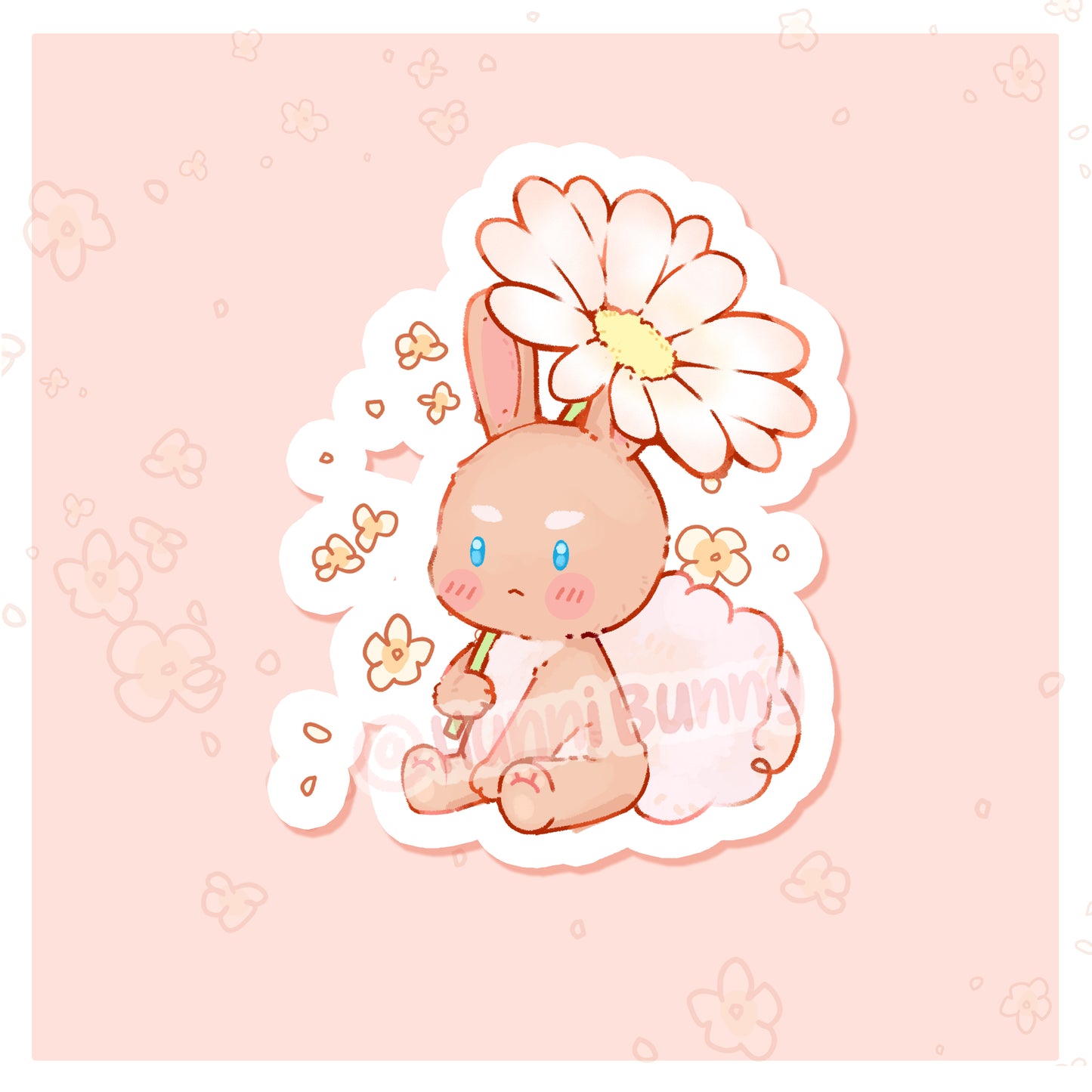 Qiqi the bun ~ Daisy sticker